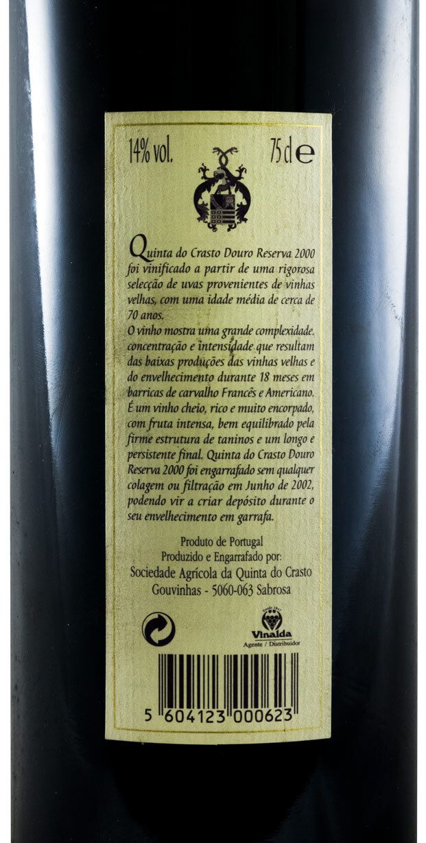 2000 Quinta do Crasto Vinhas Velhas Reserva tinto