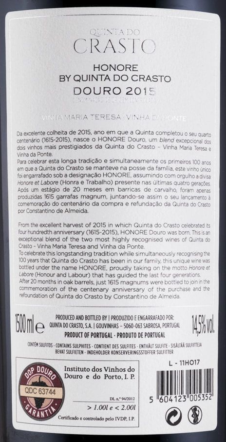 2015 Quinta do Crasto Honore red 1.5L