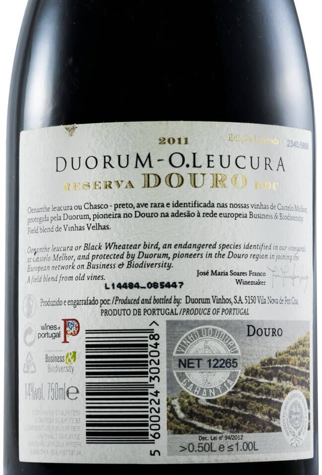 2011 Duorum O.Leucura Reserva red