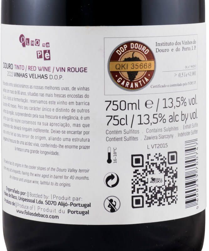 2015 Olho no Pé Vinhas Velhas red