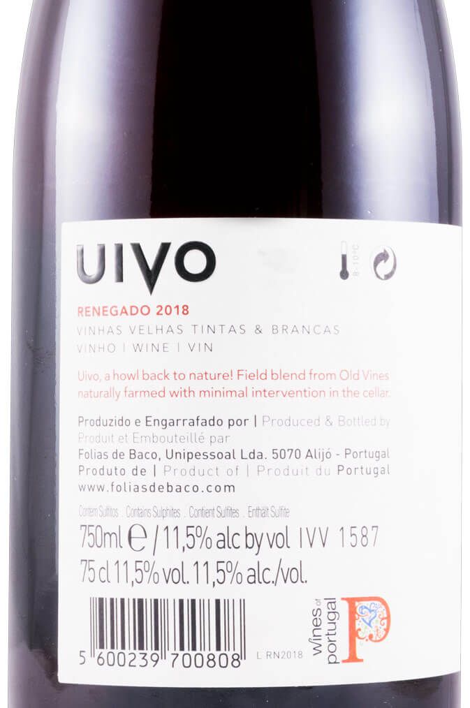 2018 Folias de Baco Uivo Renegado Vinhas Velhas tinto