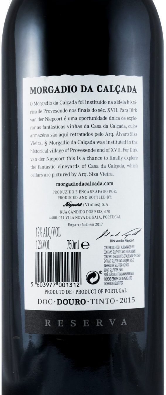 2015 Morgadio da Calçada Reserva tinto