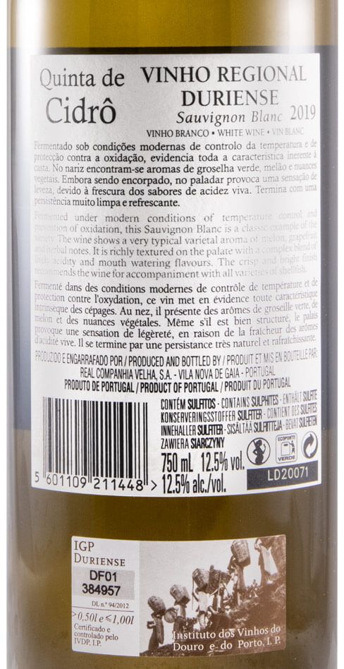 2018 Quinta de Cidrô Sauvignon Blanc branco