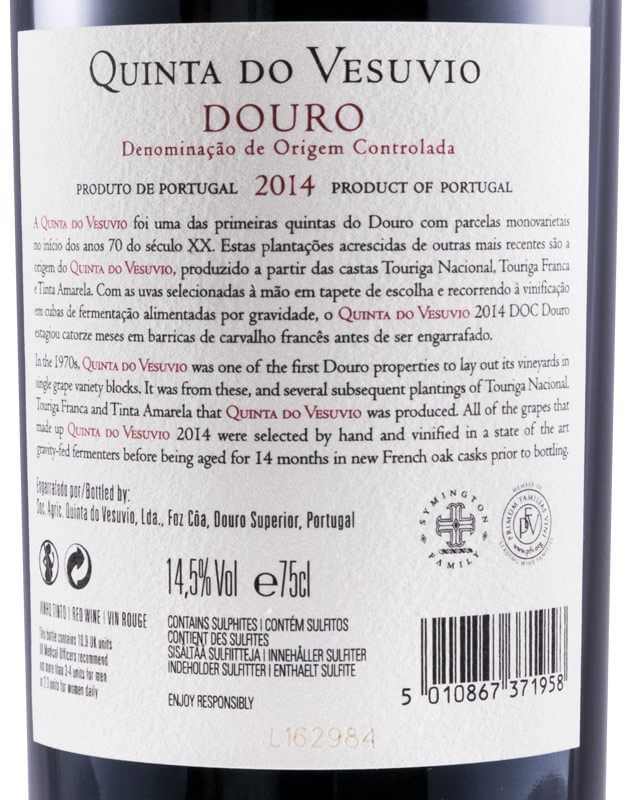 2014 Quinta do Vesuvio red