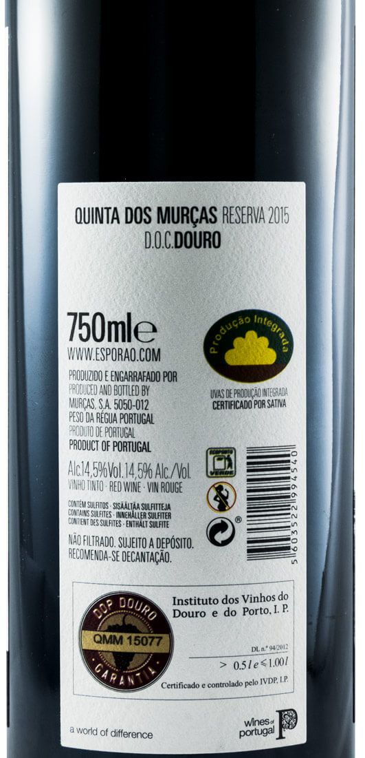 2015 Quinta dos Murças Reserva red