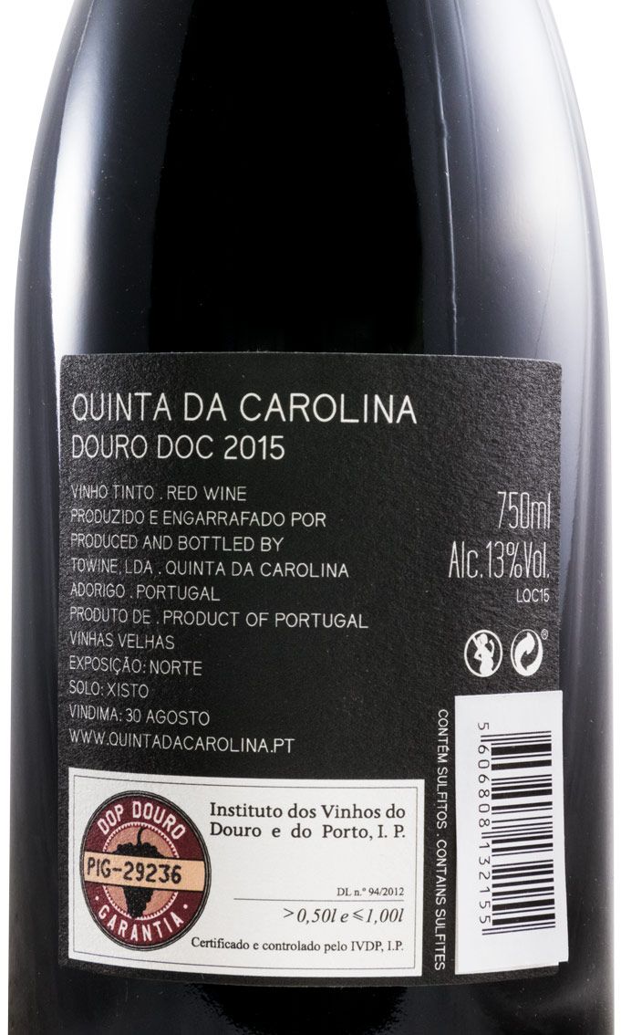 2015 Quinta da Carolina red