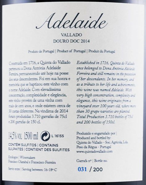 2014 Vallado Adelaide red 1.5L