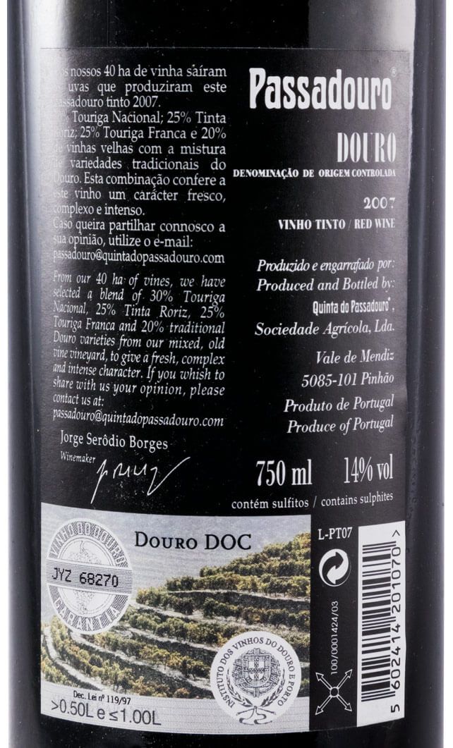 2007 Quinta do Passadouro red