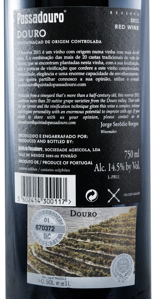 2011 Quinta do Passadouro Reserva red