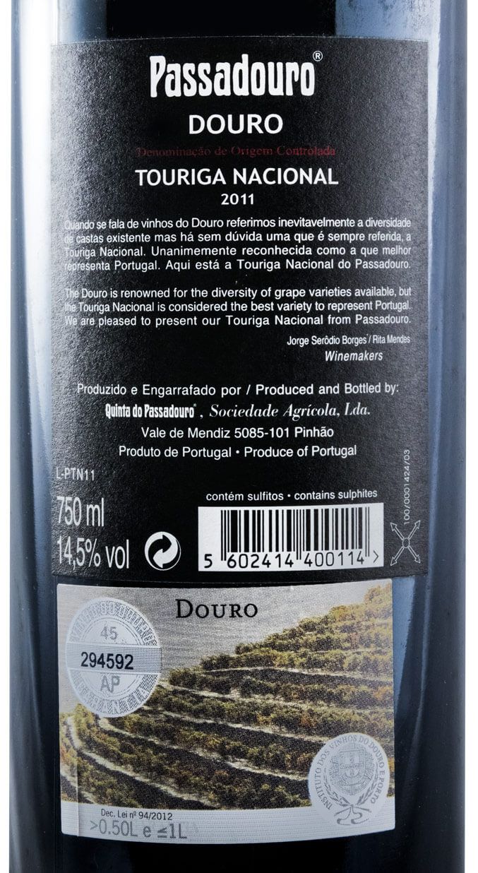 2011 Quinta do Passadouro Touriga Nacional tinto
