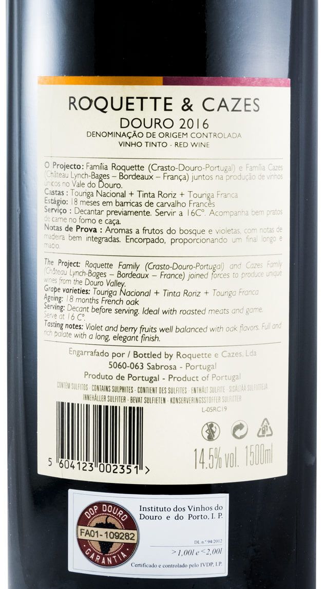 2016 Roquette & Cazes tinto 1,5L
