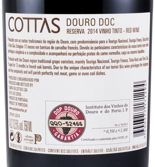 2014 Cottas Reserva tinto