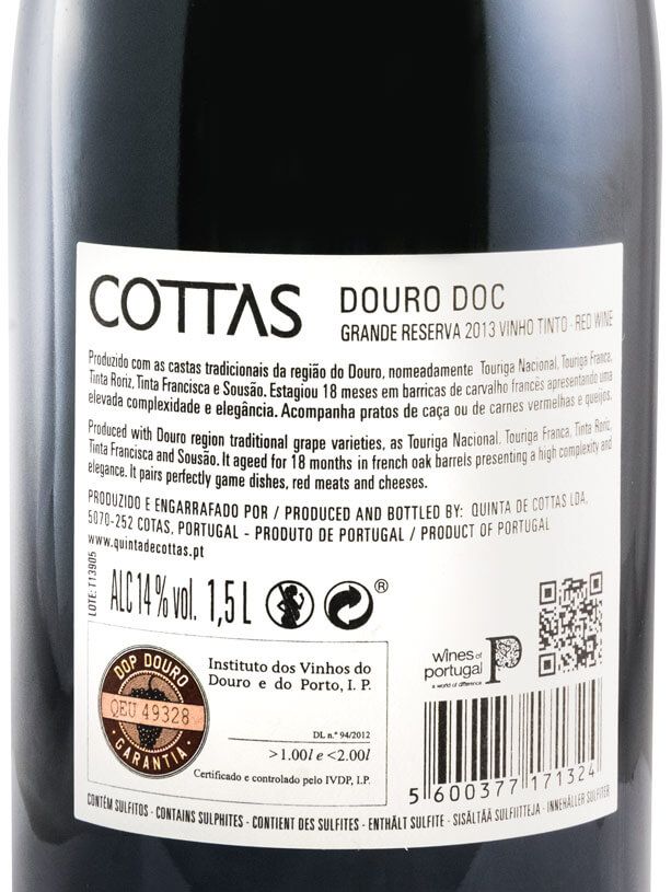 2013 Cottas Grande Reserva red 1.5L
