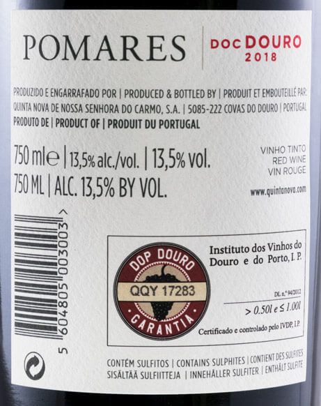 2018 Quinta Nova Pomares red
