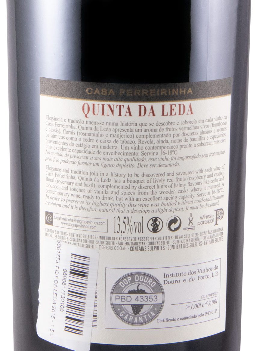 2015 Casa Ferreirinha Quinta da Leda tinto 1,5L