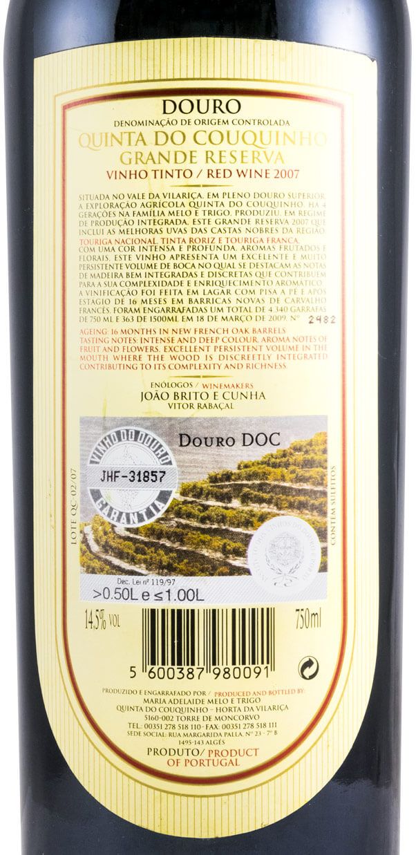 2007 Quinta do Couquinho Grande Reserva red