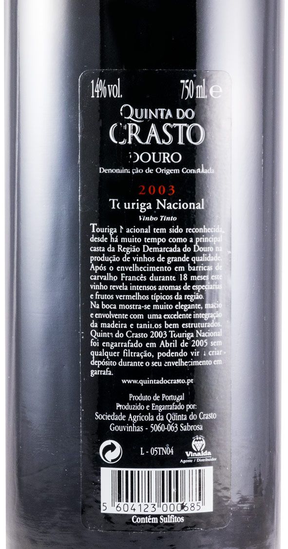 2003 Quinta do Crasto Touriga Nacional red