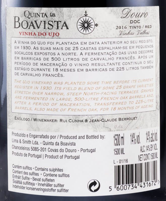 2016 Quinta da Boavista Vinha do Ujo Vinhas Velhas red 1.5L