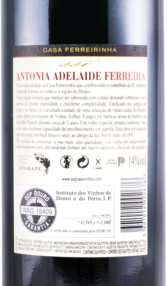 2015 Casa Ferreirinha Antonia Adelaide Ferreira red