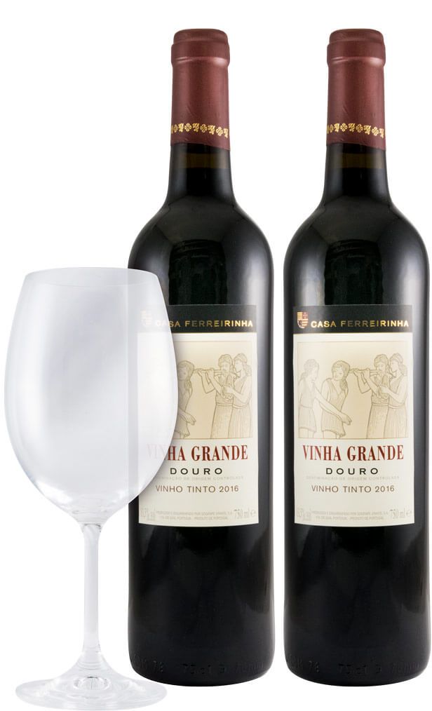 Conjunto 2016 Casa Ferreirinha Vinha Grande tinto c/Copo 2x75cl