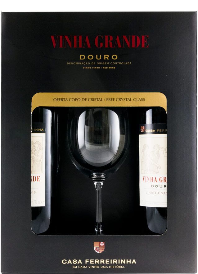 Conjunto 2016 Casa Ferreirinha Vinha Grande tinto c/Copo 2x75cl