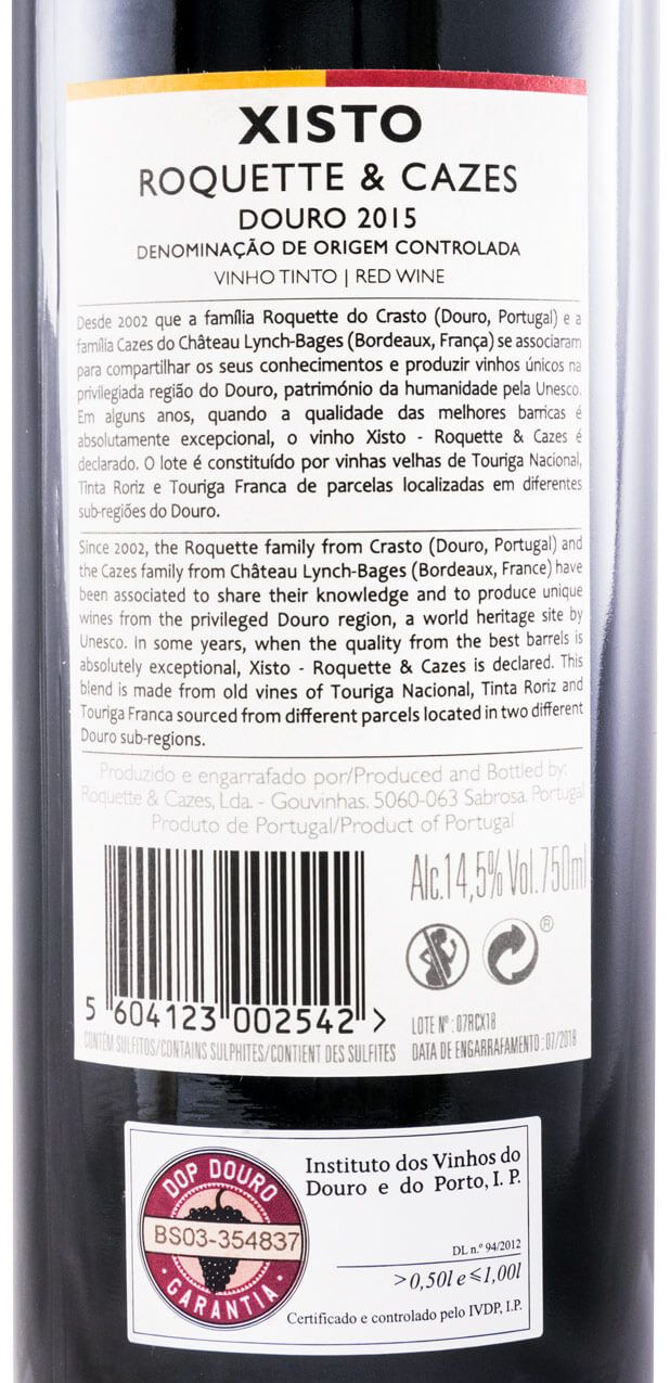 2015 Roquette & Cazes Xisto tinto