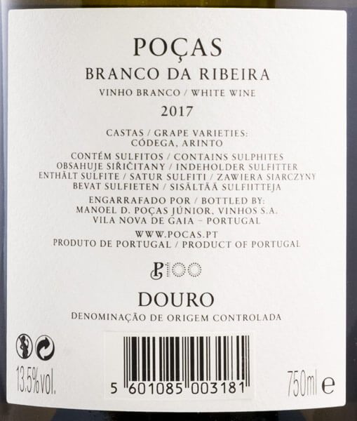 2017 Poças Branco da Ribeira white