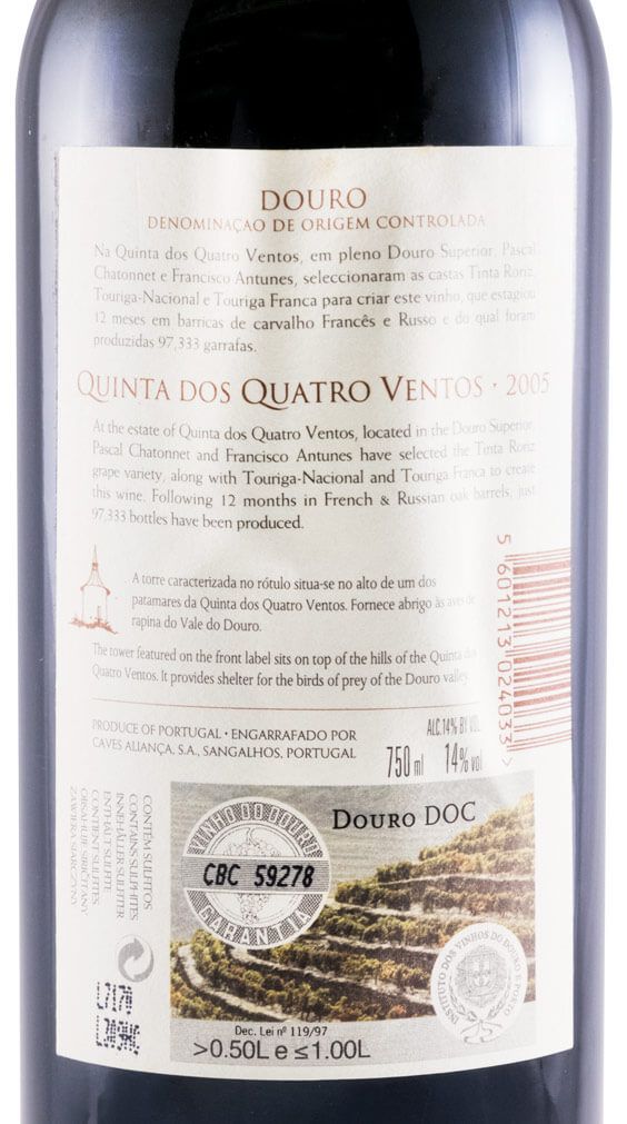2005 Quinta dos Quatro Ventos red