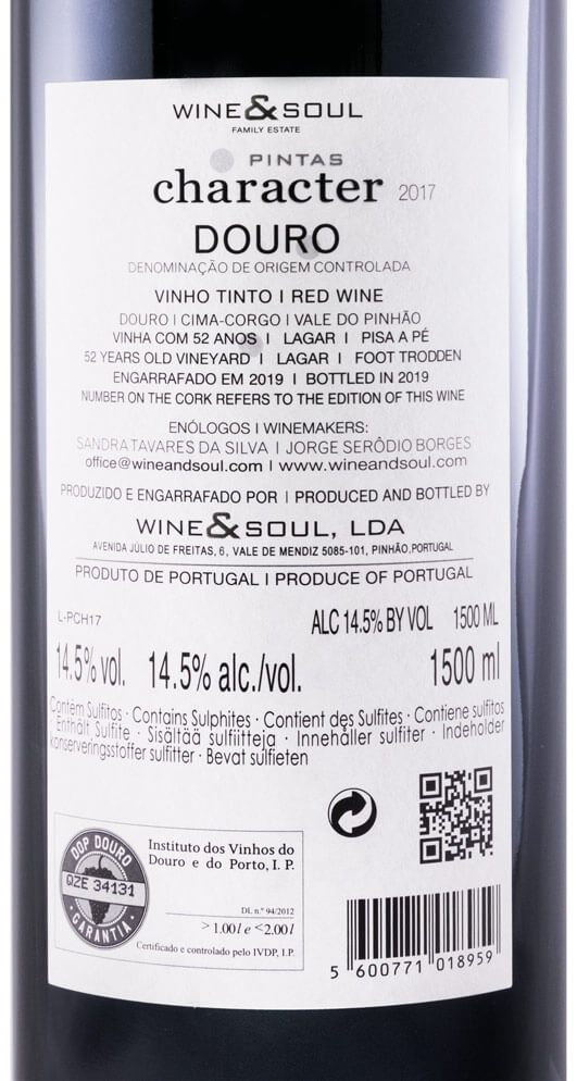 2017 Pintas Character tinto 1,5L