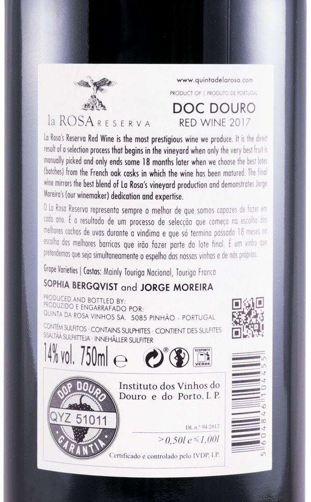 2017 La Rosa Reserva tinto