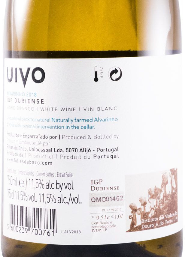 2018 Folias de Baco Uivo Alvarinho branco