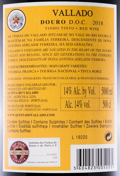 2018 Vallado tinto 5L