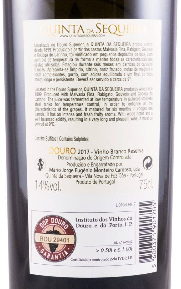 2017 Quinta da Sequeira Reserva white
