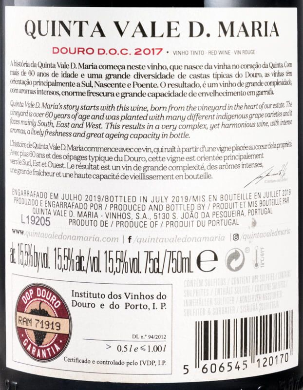 2017 Quinta Vale D. Maria red