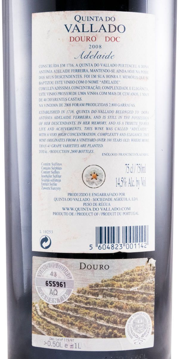 2008 Vallado Adelaide red