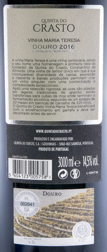 2016 Quinta do Crasto Vinha Maria Teresa red 3L