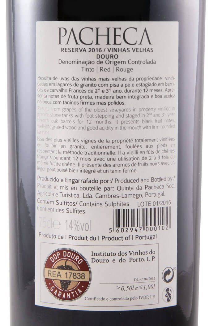 2016 Pacheca Vinhas Velhas Reserva red