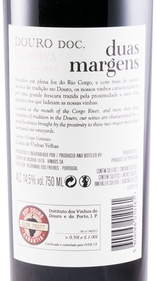 2017 Duas Margens Reserva tinto