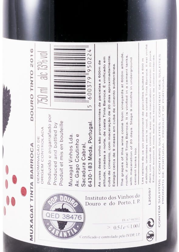 2016 Muxagat Tinta Barroca tinto