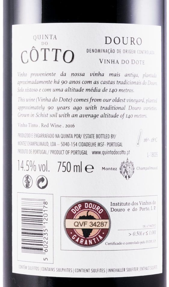2016 Quinta do Côtto Vinha do Dote red
