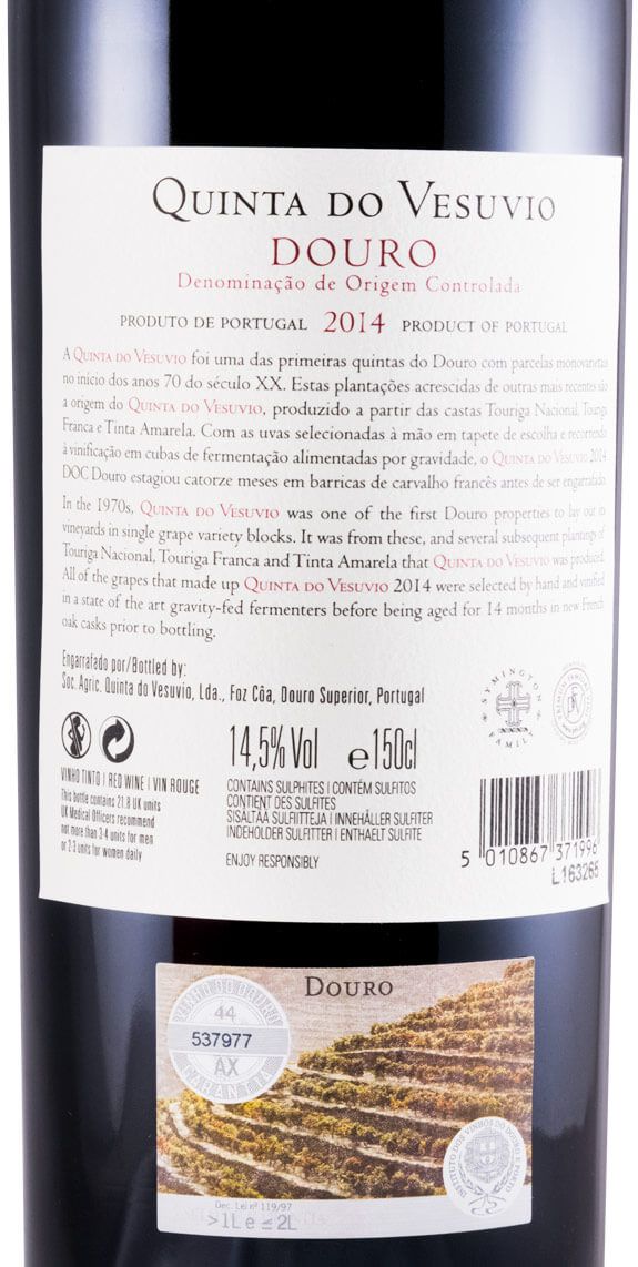 2014 Quinta do Vesuvio red 1.5L