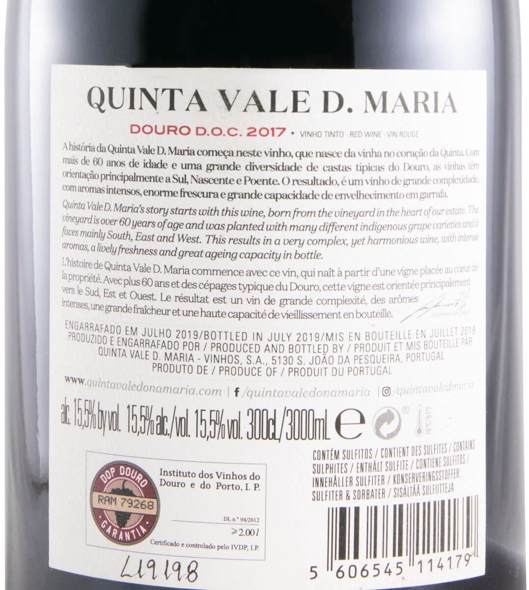 2017 Quinta Vale D. Maria tinto 3L