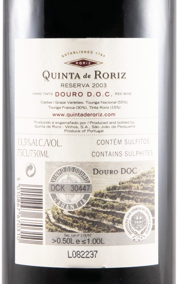 2003 Quinta de Roriz Reserva red