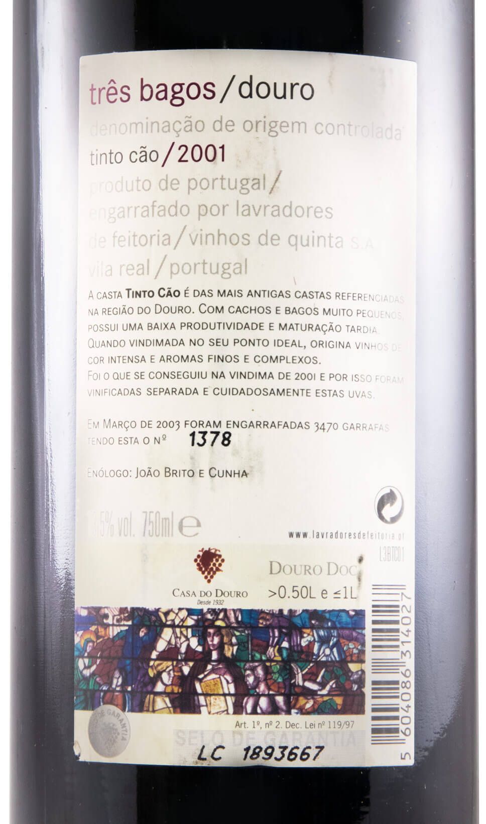 2001 Lavradores de Feitoria Três Bagos Tinto Cão tinto