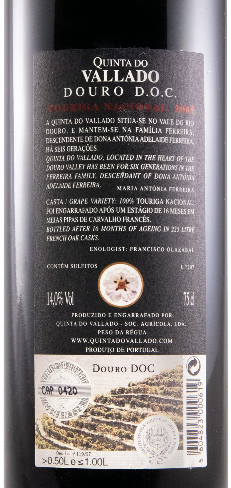 2005 Vallado Touriga Nacional red