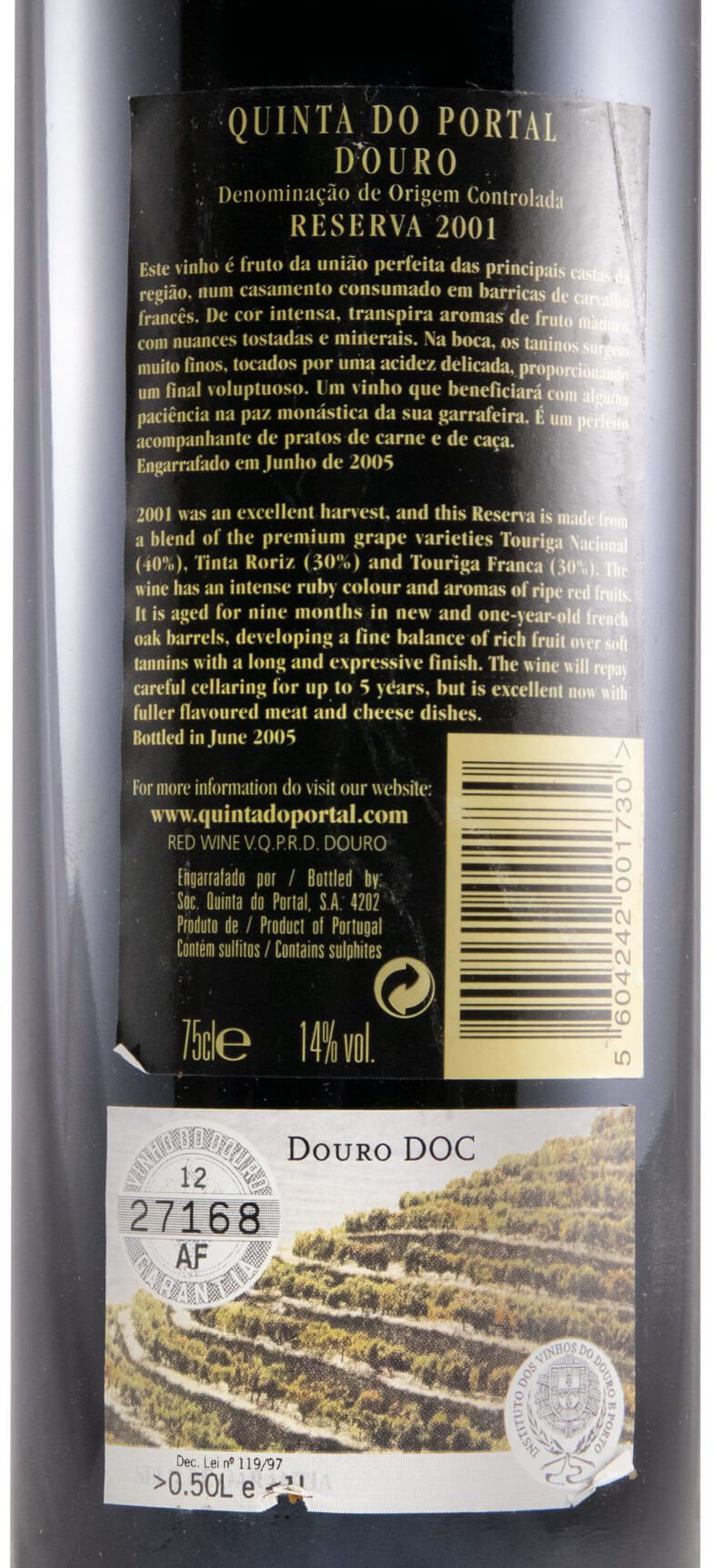 2001 Quinta do Portal Reserva red