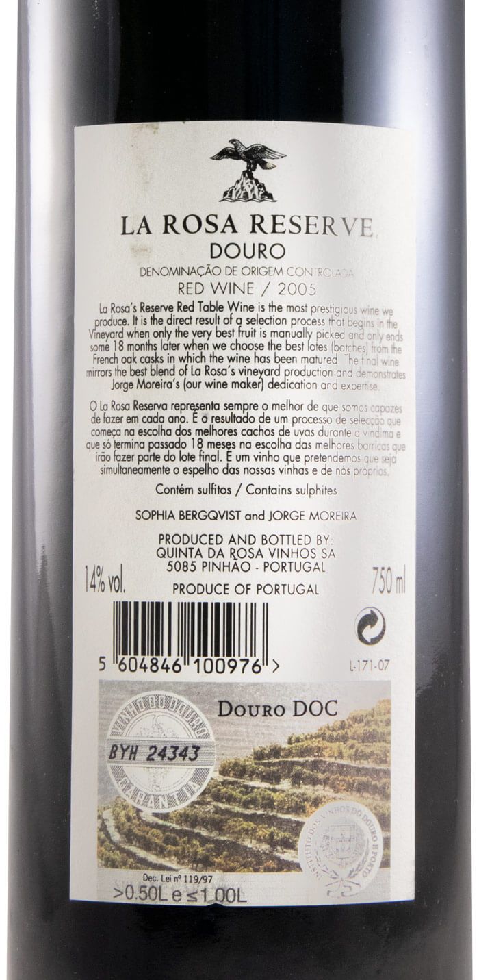 2005 La Rosa Reserva red