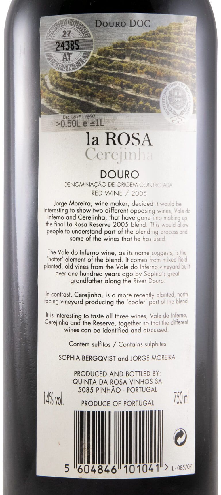 2005 La Rosa Cerejinha red