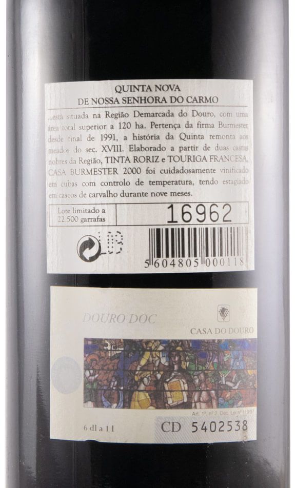 2000 Burmester Reserva red