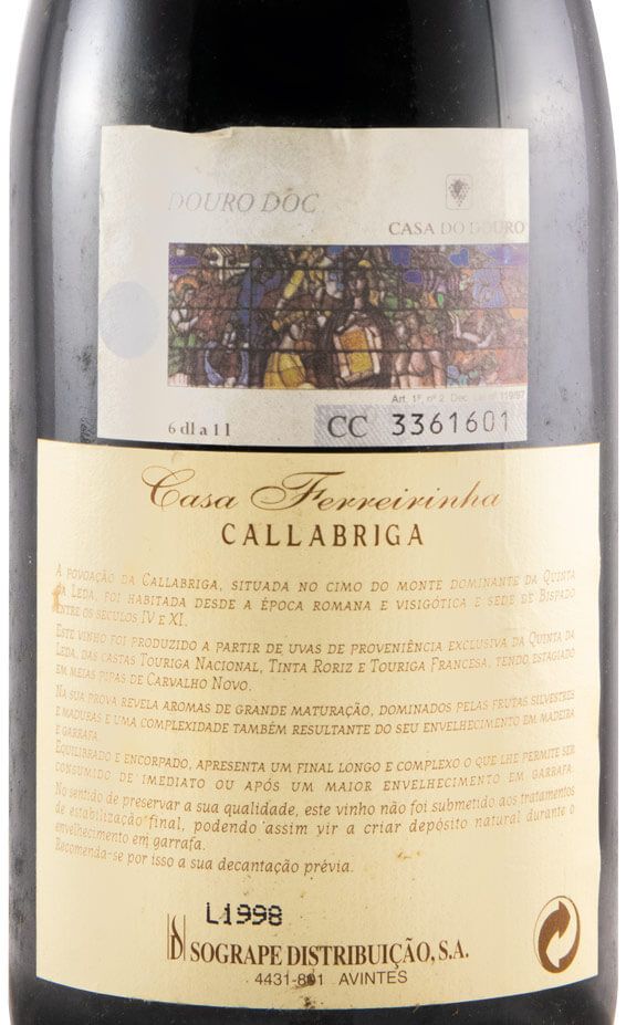 1998 Casa Ferreirinha Callabriga red